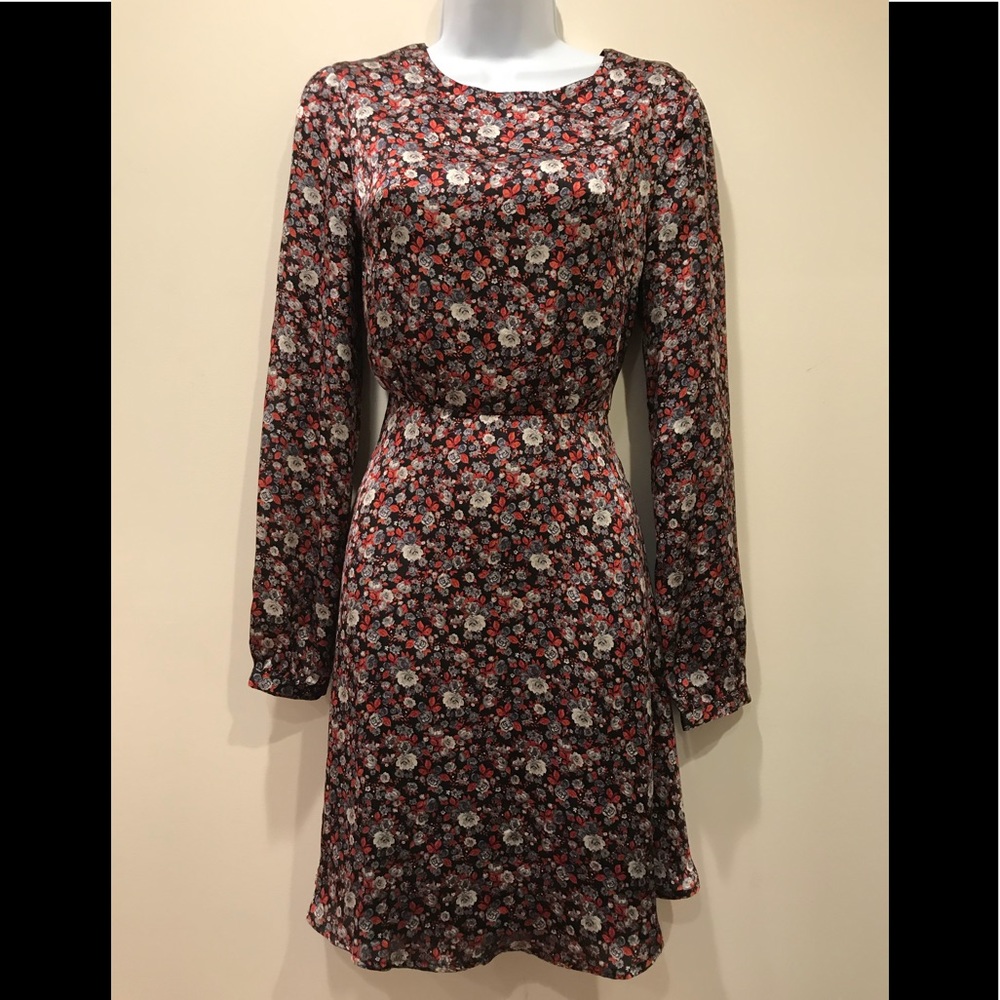 Floral satin dress from Forever21